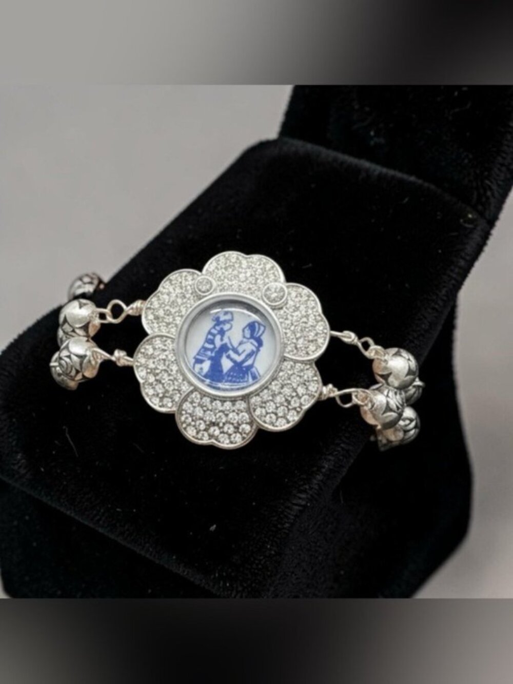 Denmark Icon Mug Mother & Child China Bracelet - Vintage Watch Upcycled 8.5" - Picture 3 of 14